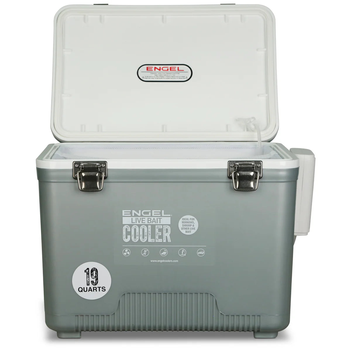 Engel 19Qt. Live Bait Cooler-Silver/ White