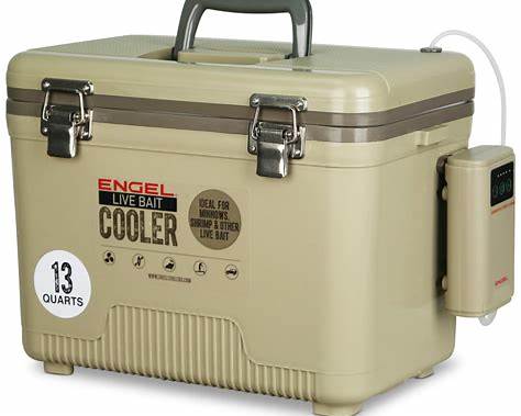 Engel 13 Qt Live Bait Pro Cooler with Stainless Steel Hardware – Tan