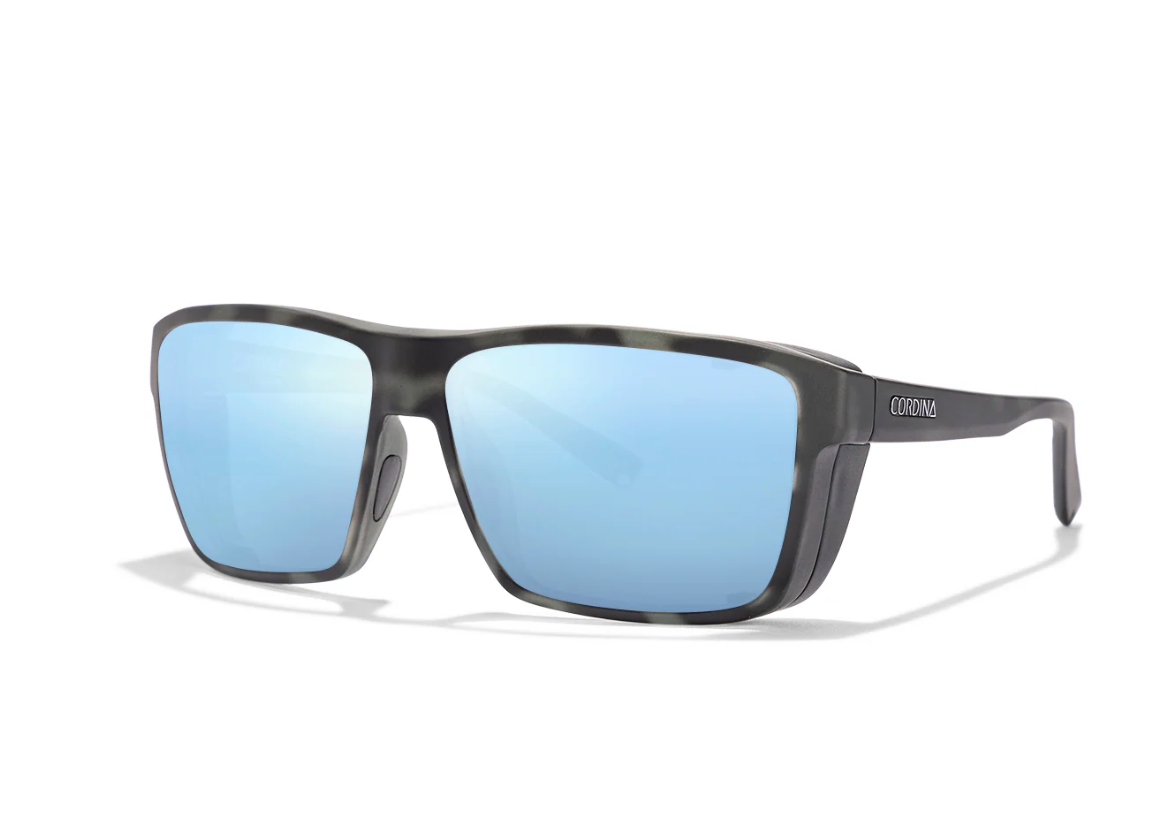 Cordina Low Lander Matte Tortoise Blue Mirror Glass
